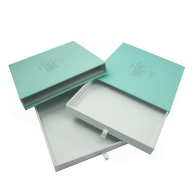 Boîtes en carton imprimées par couleur bleu-clair de boîte de papier de paquet de cadeau de tiroir