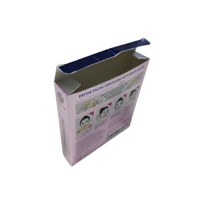 Bon prix Boîte de papier cosmétique personnalisable avec collage par découpe sous pression, plis et estampage à chaud partiel en carton blanc revêtu pour emballage de soins de la peau en ligne