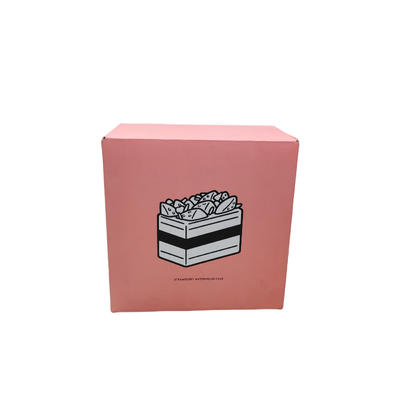 Bon prix Taille personnalisée Package Boîte en papier avec papier carton blanc épais laminaison mate coupe nette résistant à la poussière résistant à l'huile adapté pour l'emballage de gâteau d'anniversaire en ligne