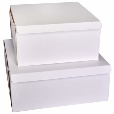Bon prix Boîte en carton simple blanche de gâteau ou tirage en couleurs 10