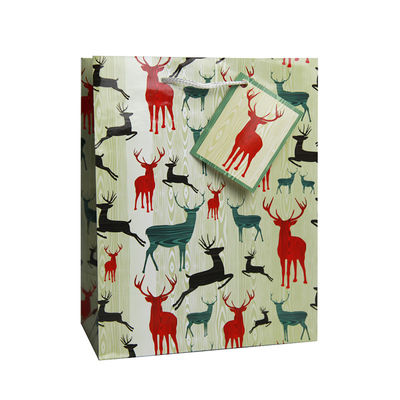 Bon prix Sacs de cadeau de Noël imprimés par coutume de papier d'emballage de sacs en papier d'achats beaux en ligne