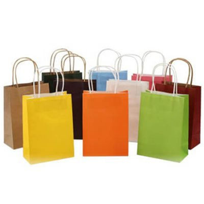 Bon prix Sacs de transporteur de papier d'emballage de sac de papier d'emballage coloré petits avec les poignées de papier en ligne