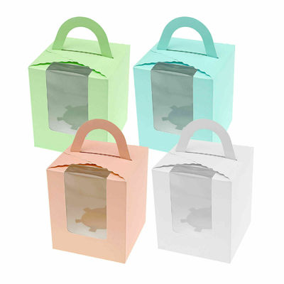 Bon prix Boîtes simples à dessert de carton de petit pain de petit gâteau avec le boîte-cadeau de fenêtre clair en ligne