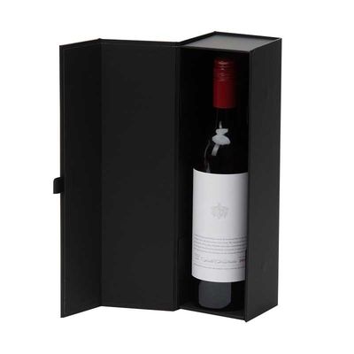 Bon prix Boîte simple magnétique personnalisée d'emballage de bouteille de vin rouge de boîte-cadeau de vin en ligne