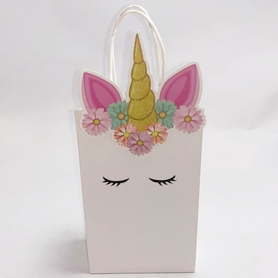 Bon prix La décoration blanche personnalisée de sacs en papier tiennent la poche facile à porter en ligne