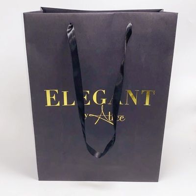 Bon prix La coutume d'habillement a imprimé les sacs de Papier d'emballage personnalisés par sacs en papier avec la poignée de ruban en ligne