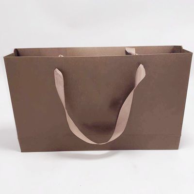 Bon prix Les sacs de poignée de ruban imprimés par sac à extrémité élevé de papier d'emballage portent le cadeau 31,5 x 6,4 x 19cm en ligne