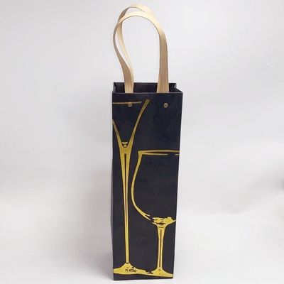 Bon prix Épaisseur personnalisée des sacs en papier 0.30mm de vin rouge avec la surface de estampillage chaude en ligne