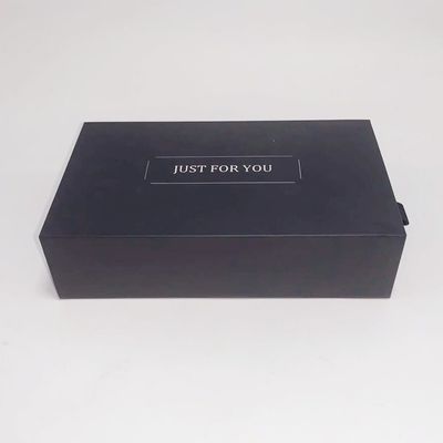 Bon prix Boîte noire de papier Offest de tiroir de boîte-cadeau de bijoux imprimant l'épaisseur de 2mm en ligne