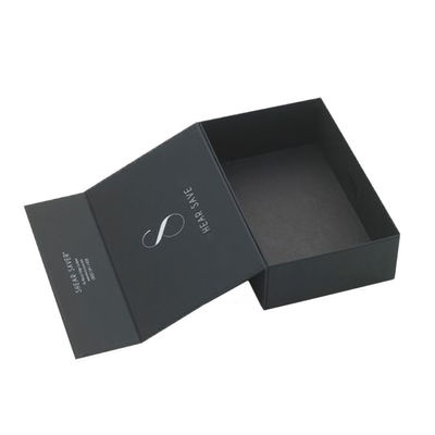 Bon prix Le cosmétique vide de style de livre enferme dans une boîte le carton noir avec la fermeture magnétique en ligne