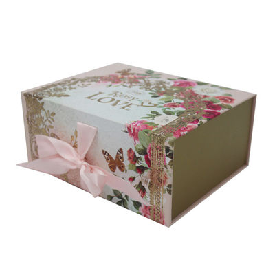 Bon prix Boîte-cadeau imprimés par boîte colorée d'emballage de style de livre d'impression avec le ruban en ligne