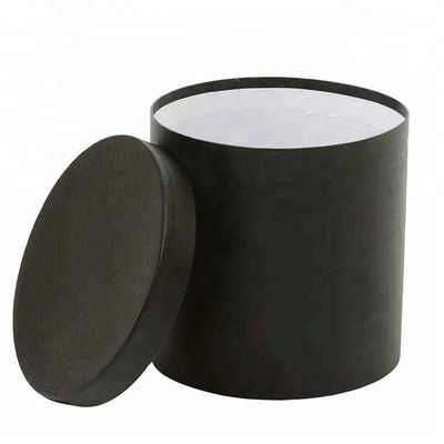 Bon prix Boîte de papier de boîtes de carte de papier de paquet cylindrique noir décoratif rond de cadeau en ligne