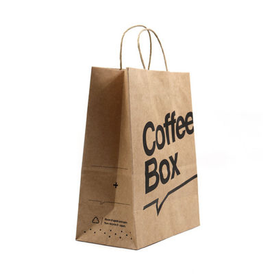 Bon prix Sacs d'épicerie de papier imprimés par coutume de papier personnalisés par Papier d'emballage de sacs à provisions de Brown en ligne