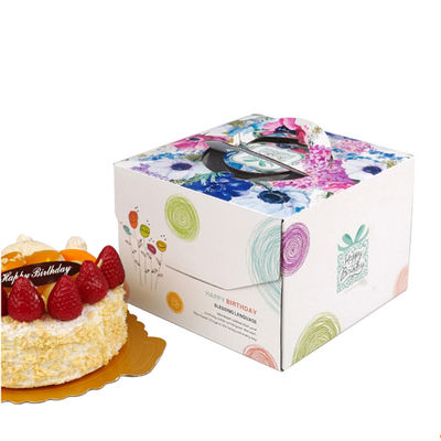 Bon prix Le petit gâteau de carton enferme dans une boîte la boîte de gâteau d'anniversaire avec le matériel de Curragated de poignée en ligne