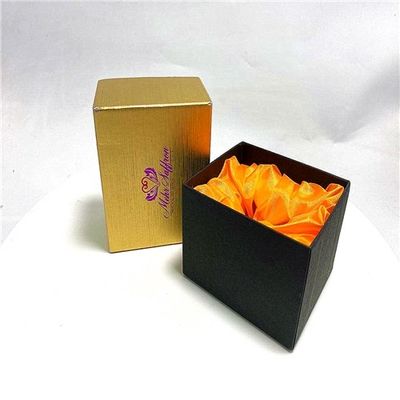 Bon prix Boîte de papier cosmétique de bronzage d'or de boîte de couvercle pour l'emballage en ligne